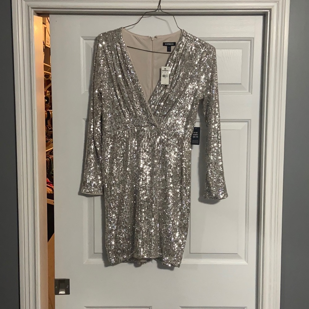 Express sequin mini dress